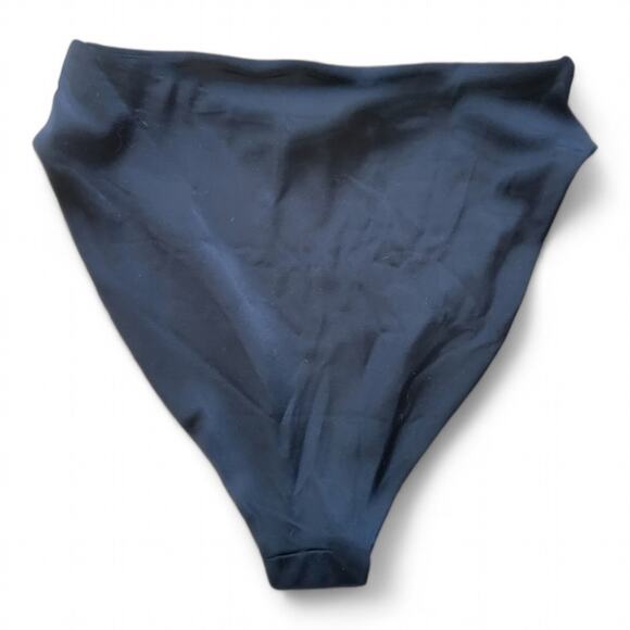 Chelsea28 Easy Retro High Rise Waist Swim Bottoms Size Medium Black NWT - Picture 2 of 7